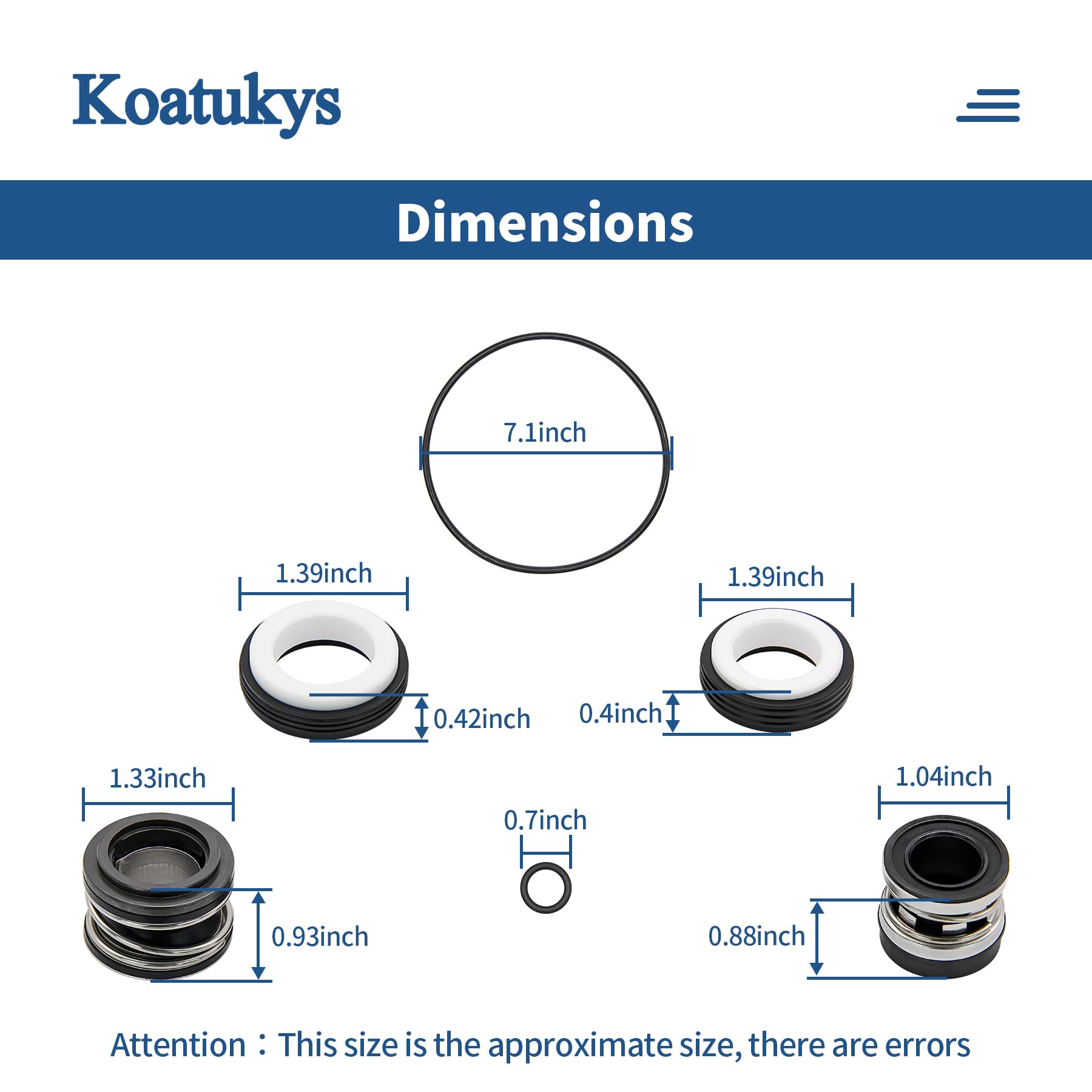 Koatukys PB4-60 durable rubber and stainless steel components for longevity.