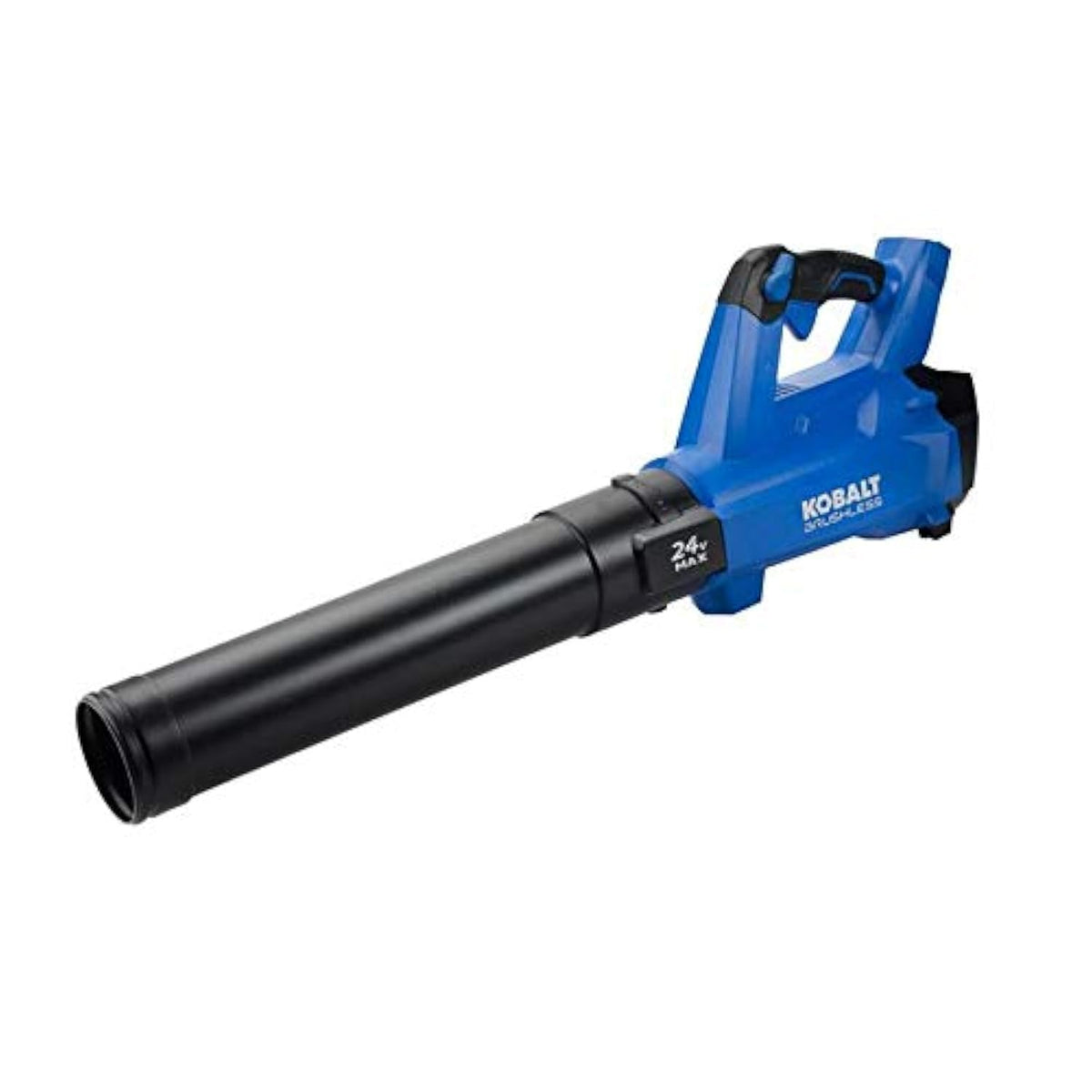 Kobalt 24V leaf blower with turbine fan for powerful debris clearing around the home.