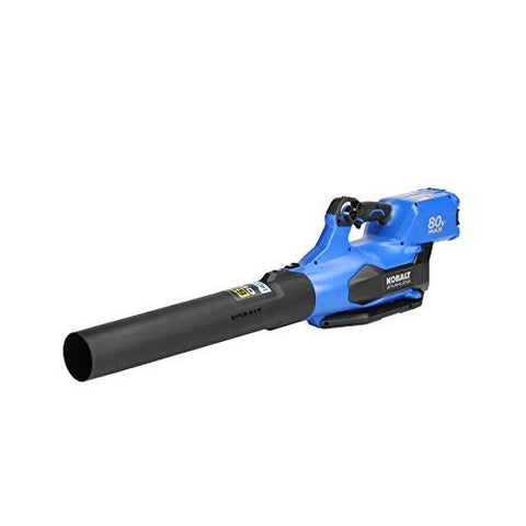 Kobalts 80V leaf blower with 140 mph airflow for fast yard cleanup.