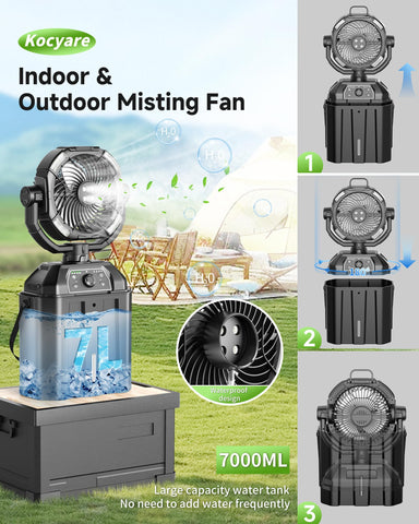 Kocyare misting fan remote control for convenient adjustments