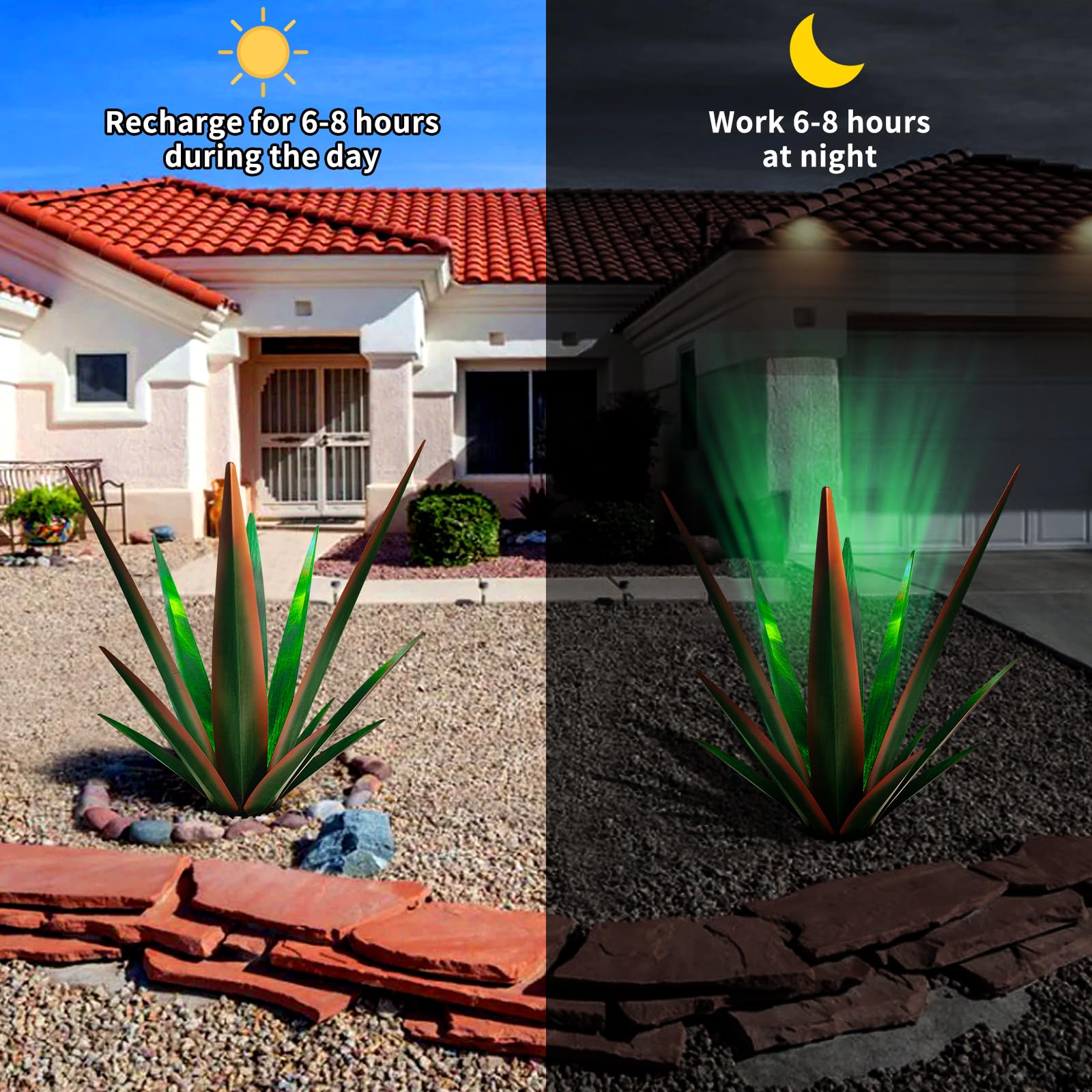 Kodibo agave garden decor ornament doubles as a striking indoor accent.