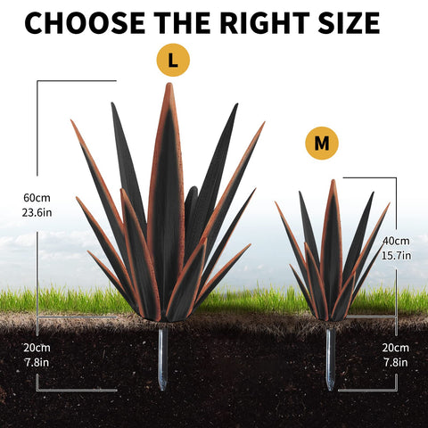 KODIBO metal agave plants yard statue durable and weatherproof for gardens.