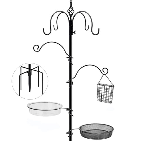 Kodope bird feeding station at full height for easy backyard birdwatching.