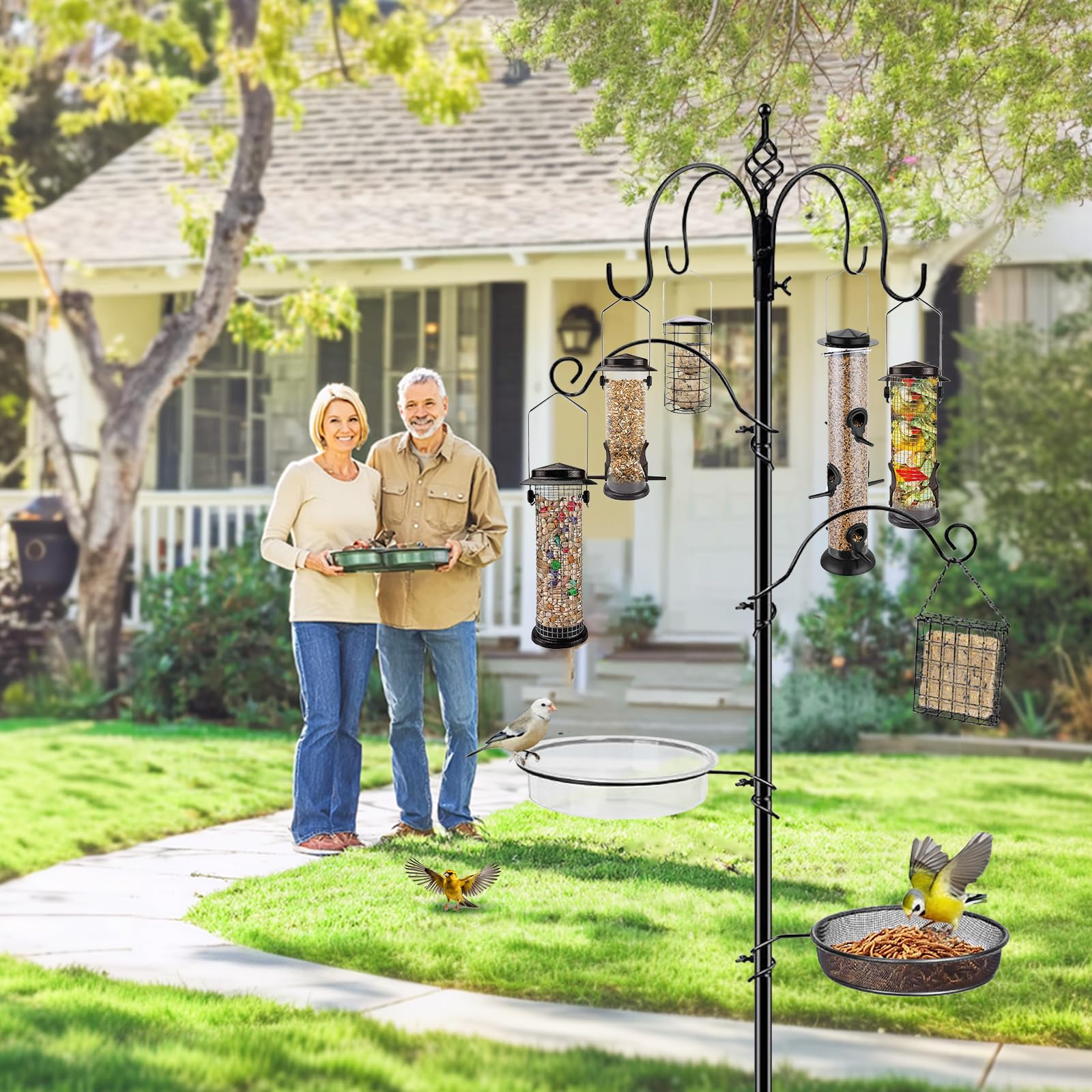 Kodope height adjustable stand lets you position feeders easily.