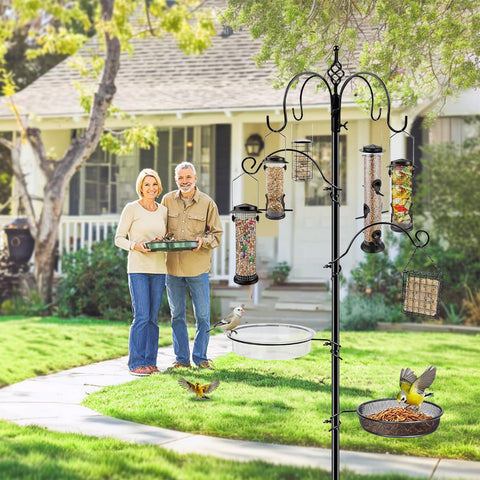 Kodope height adjustable stand lets you position feeders easily.