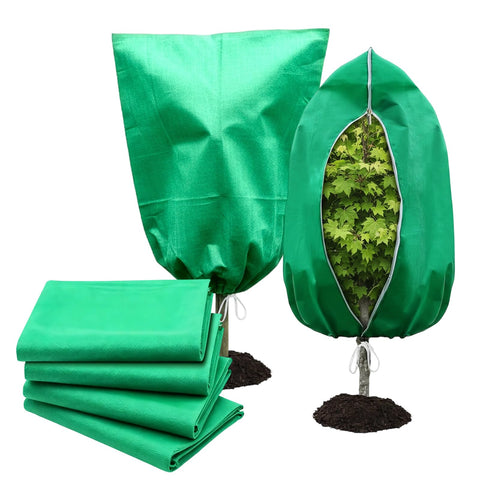 KOEVSU 4-pack frost blankets covering outdoor plants for frost protection