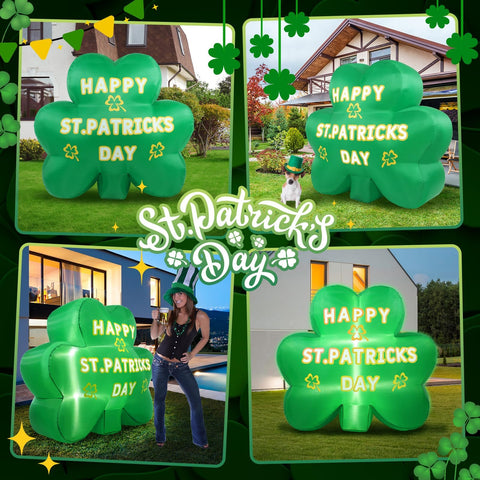 Kofero LED-lit shamrock inflates to brighten evening gatherings.