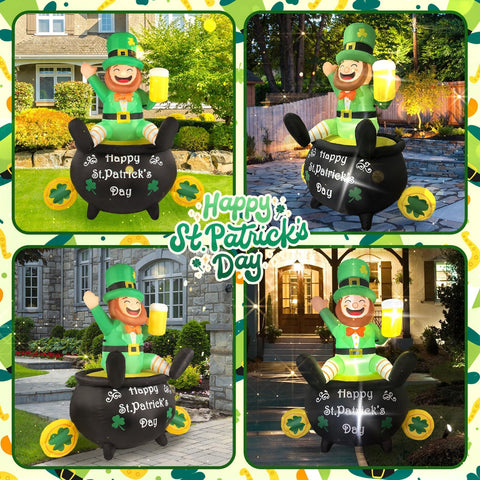Kofero night-time garden ambience inflatable adds festive glow to the yard.