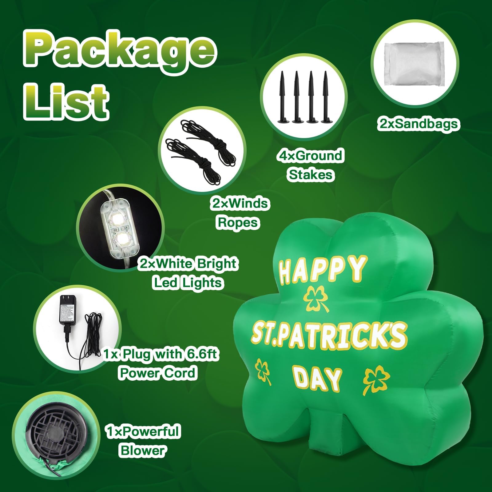 Kofero spacious outdoor shamrock decor suitable for garden and yard.
