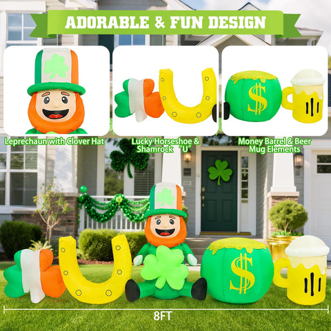 Kofero golden horseshoe adds festive luck accents to outdoor scenes.