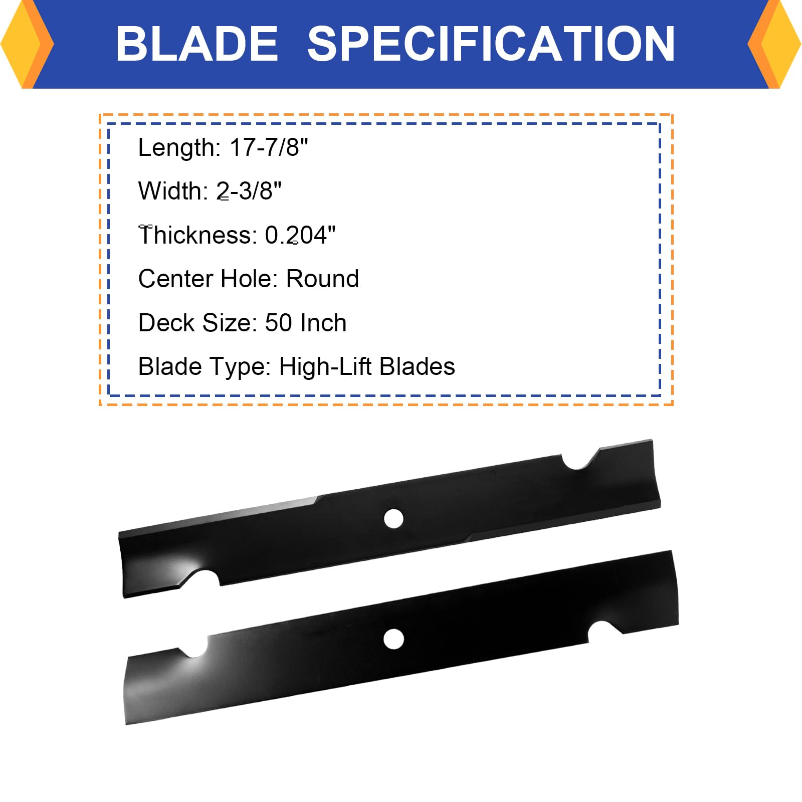 KOFINAM 54 inch cut blade for Bad Boy Mowers and MZ Magnum models.
