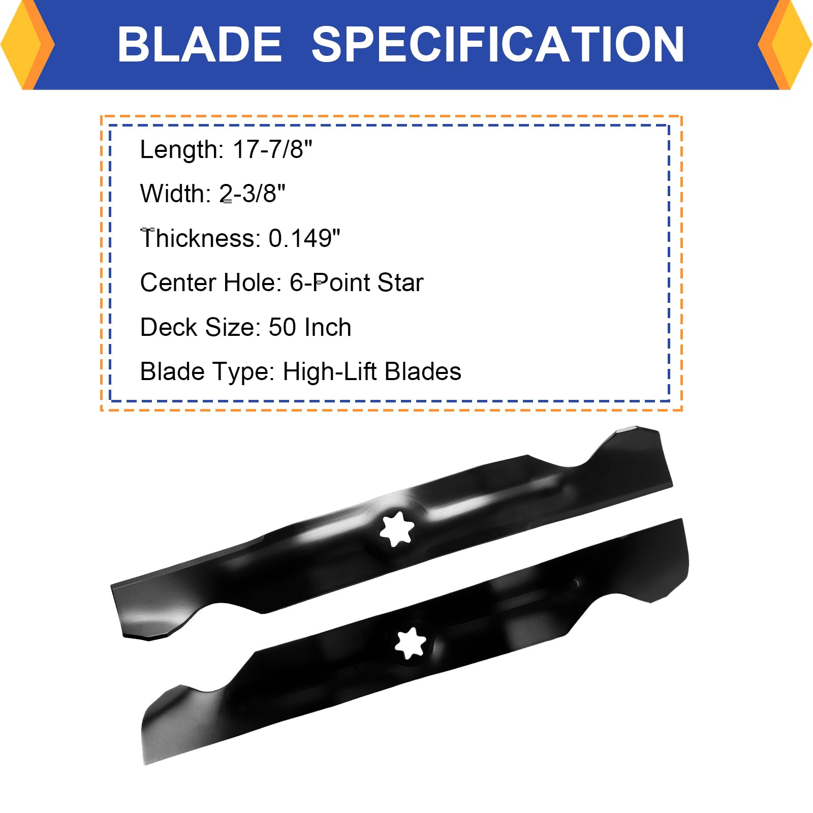 KOFINAM blade close-up shows secure 6-point star center hole.