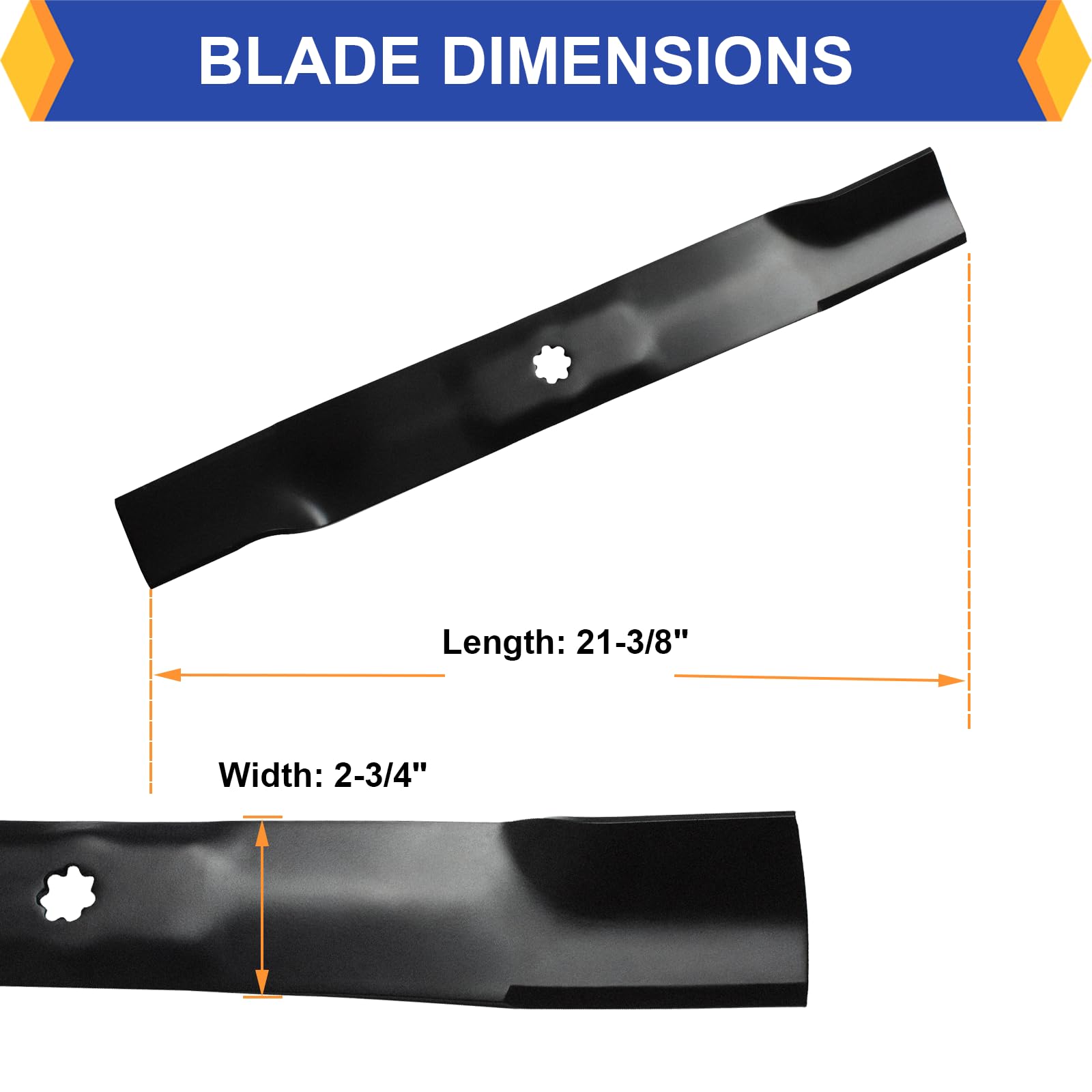 KOFINAM high-lift blades compatible with AM141032, promoting mulching efficiency.