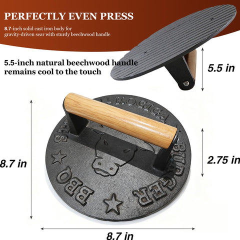 KOGIGA beechwood handle closeup showing cool, safe grip.