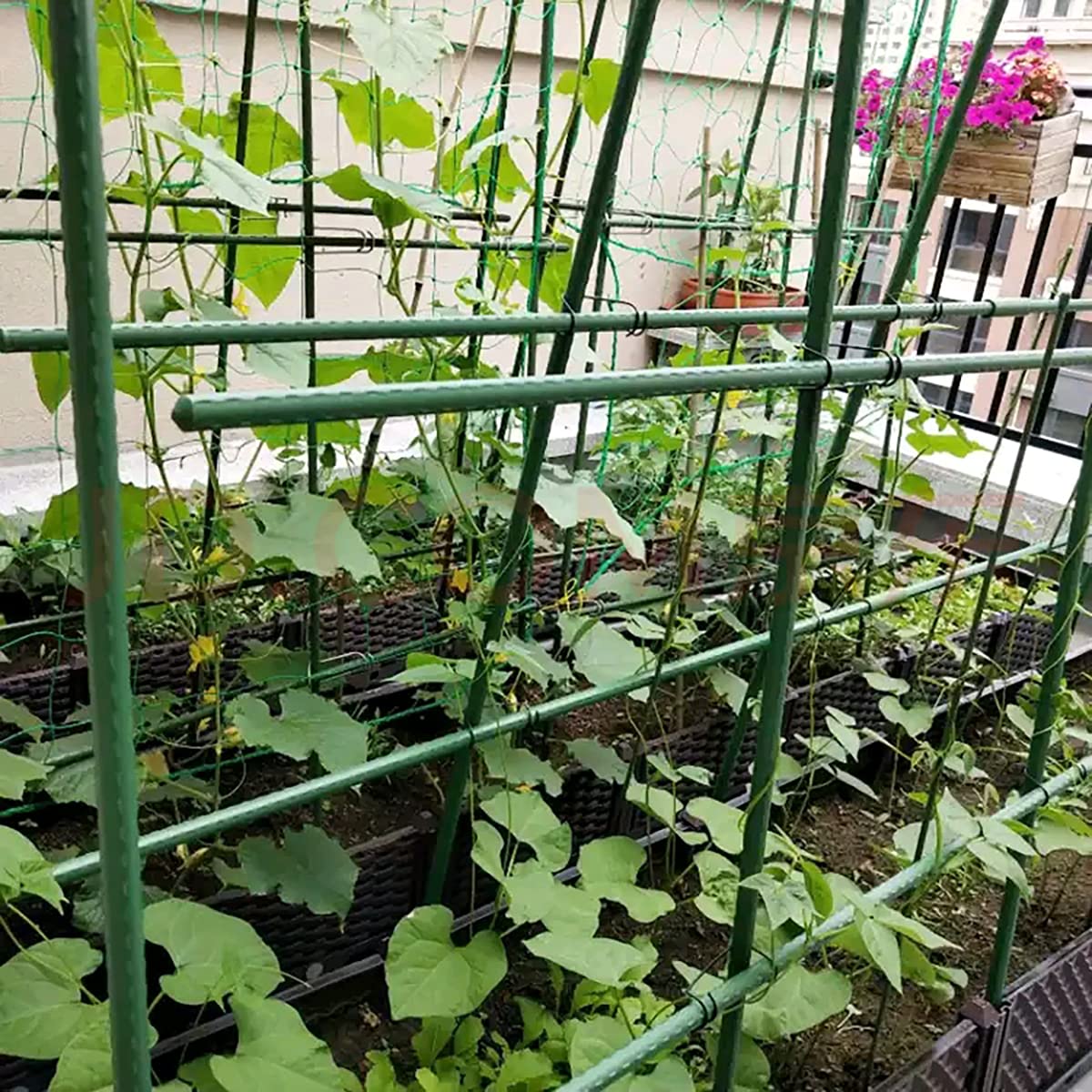 Kogrew green plastic-coated stake resists rust and harsh weather