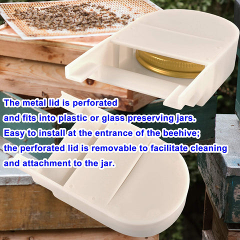 Perforated lid on KOHAND feeder keeps feeding contained