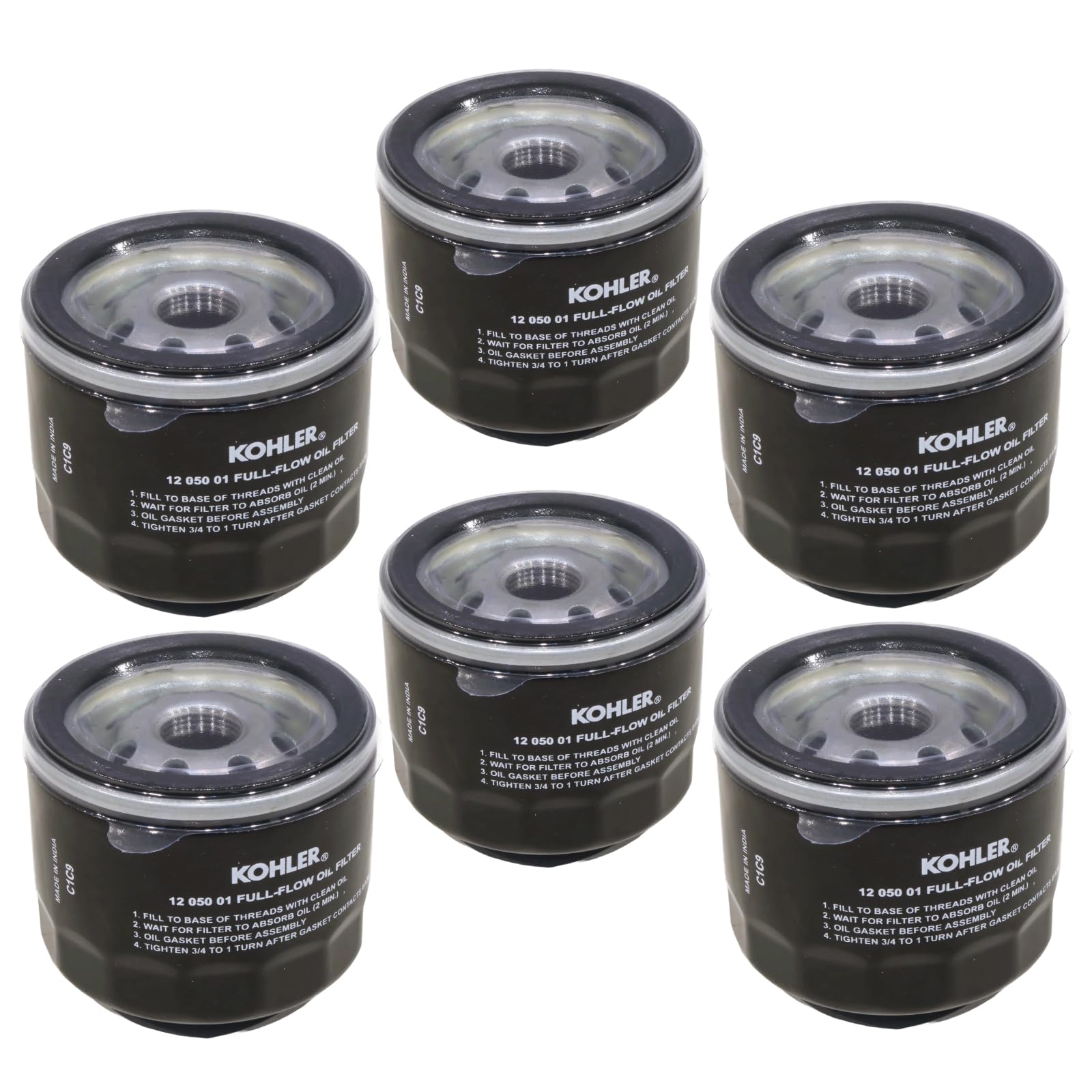 Kohler 12-050-01-S oil filter pack six-pack for convenient maintenance