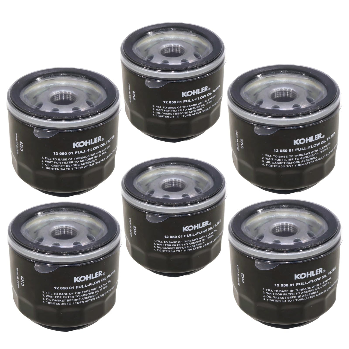 Kohler 12-050-01-S oil filter pack six-pack for convenient maintenance