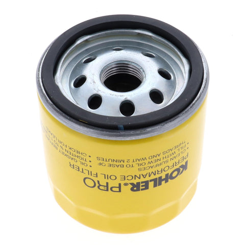 Close-up of Kohler oil filter demonstrating sturdy construction and easy installation.