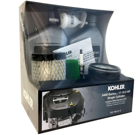 Kohler 5400-series maintenance kit on display pack for organized routine service.