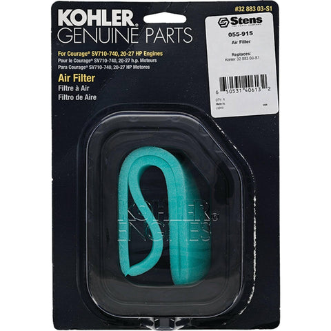 Kohler air filter manufactured in the United States for reliability