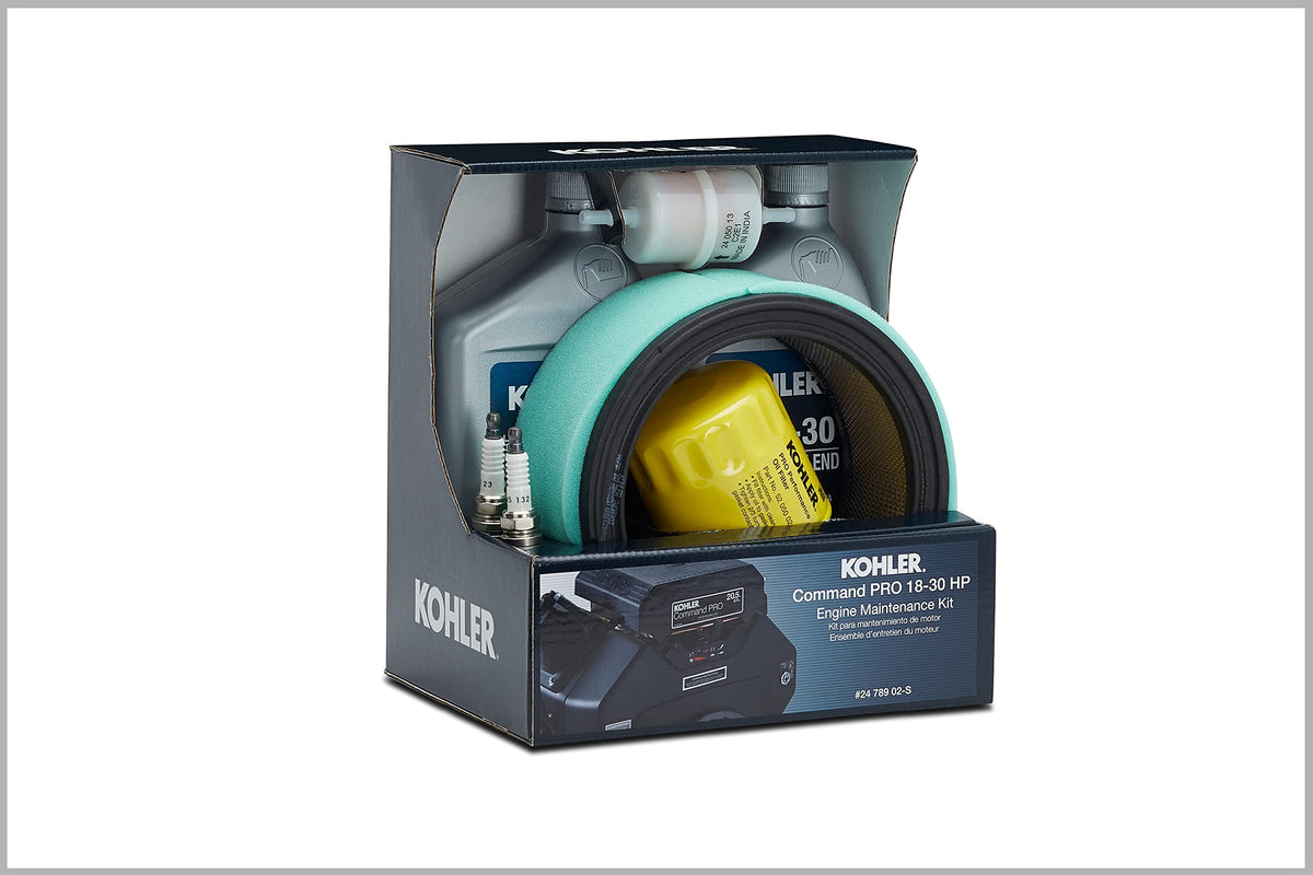 Kohler maintenance kit front view for quick service on Command PRO Twins.