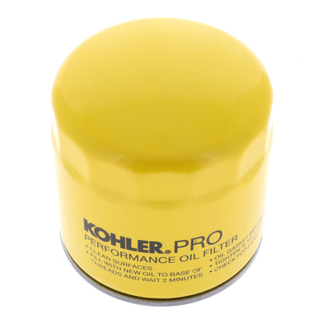 Kohler oil filter two-pack with extra capacity for longer oil life.