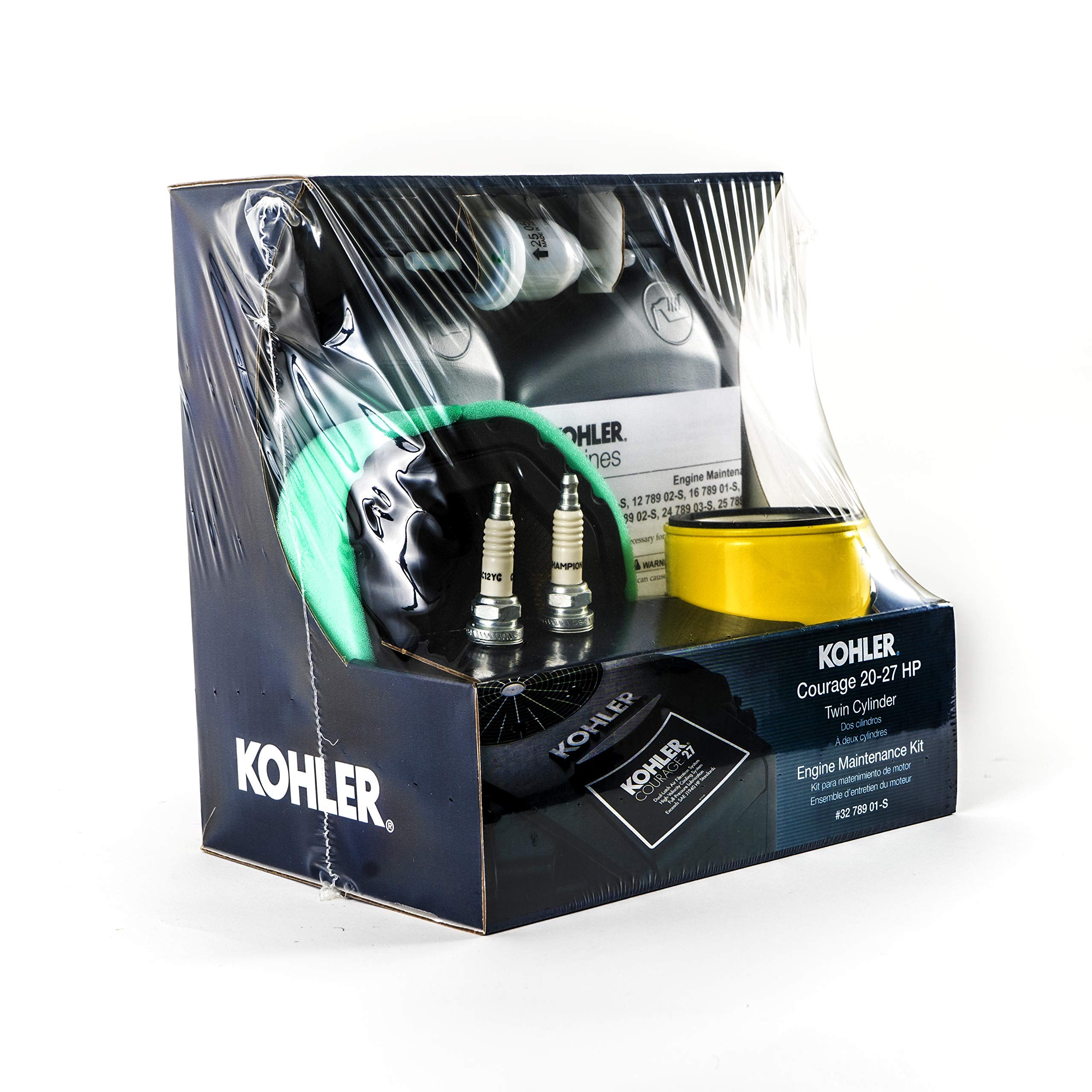 Kohler spark plugs 2-pack ready for easy replacement and engine efficiency.