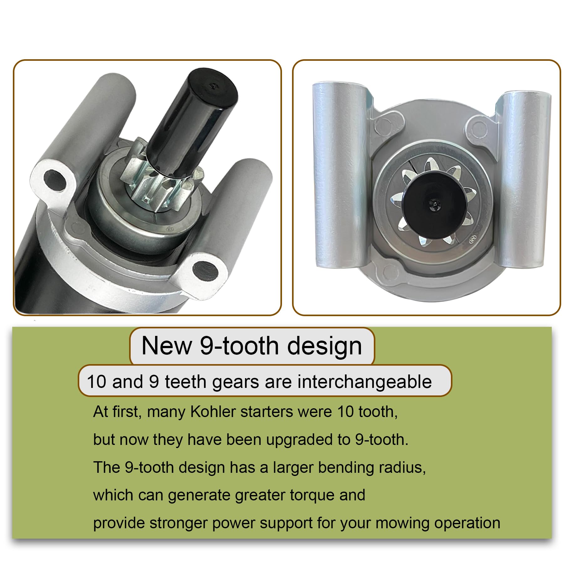 Kohler starter 12V 250A 800W provides strong startup in challenging conditions.