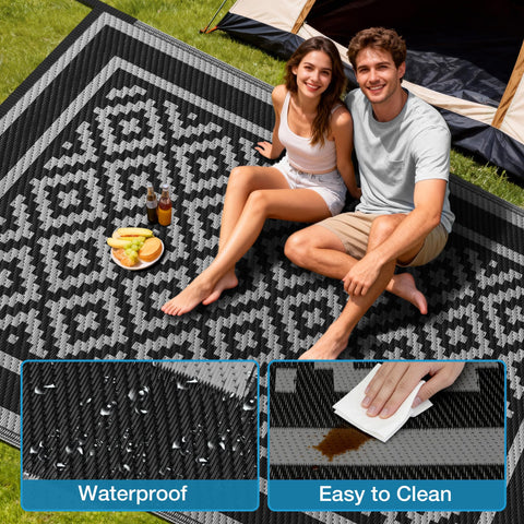 Kohree RV Outdoor Rug UV fade resistant maintains color under sun