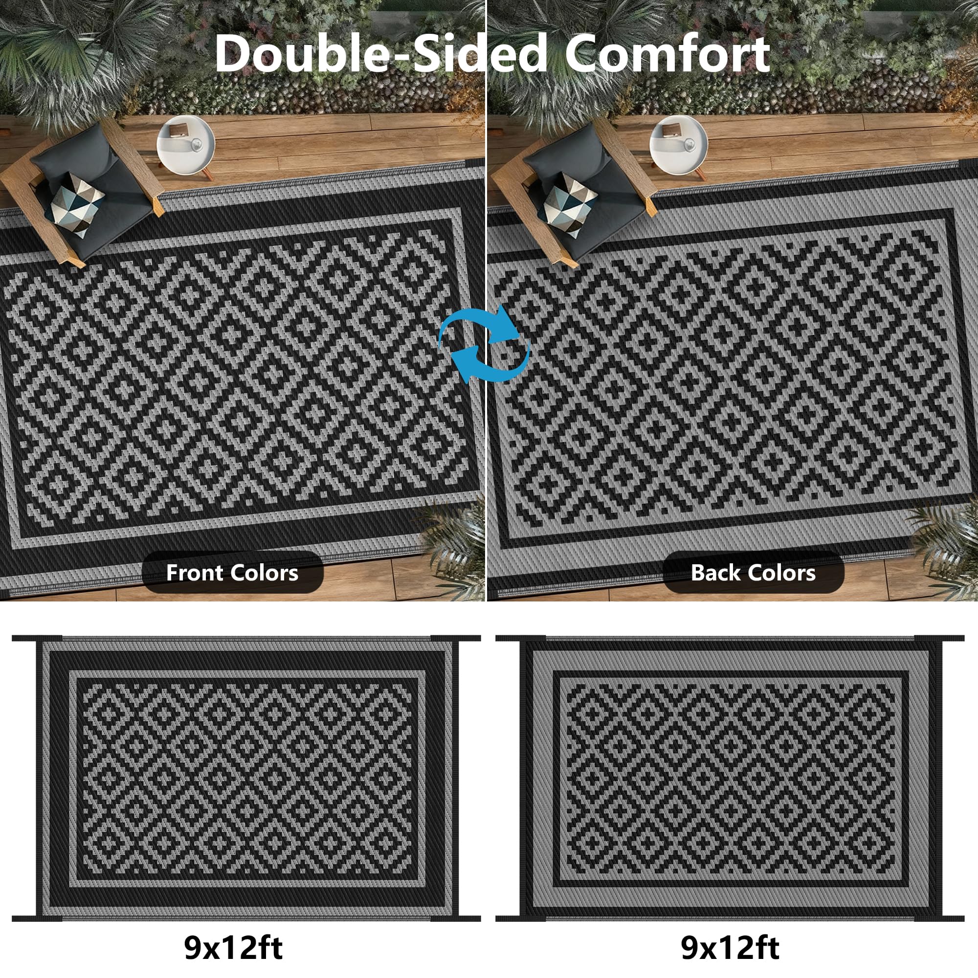 Kohree RV Outdoor Rug soft, pet-friendly texture for families and pets