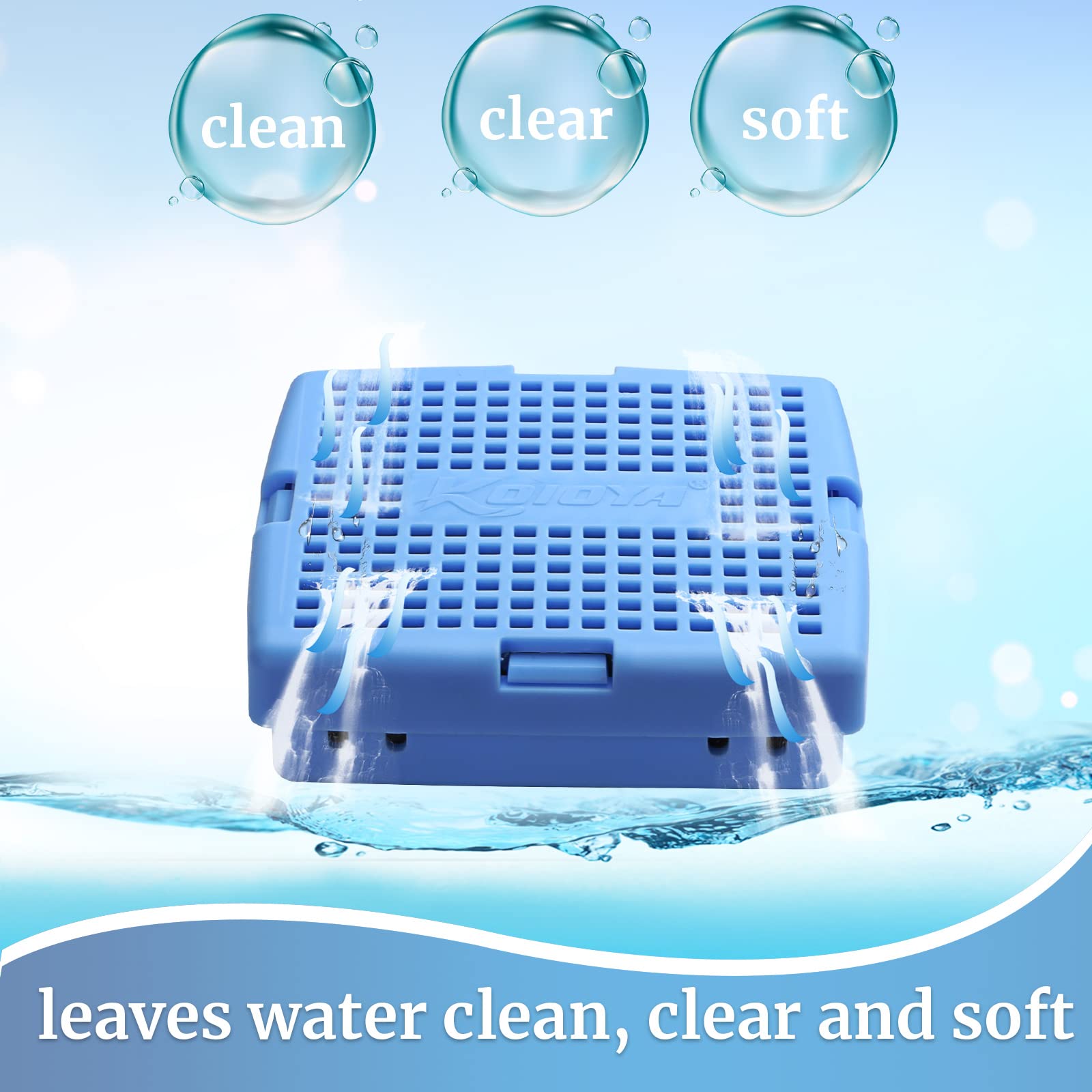 KOIOYA Artesian filter uses durable ABS, carbon, and silver components.