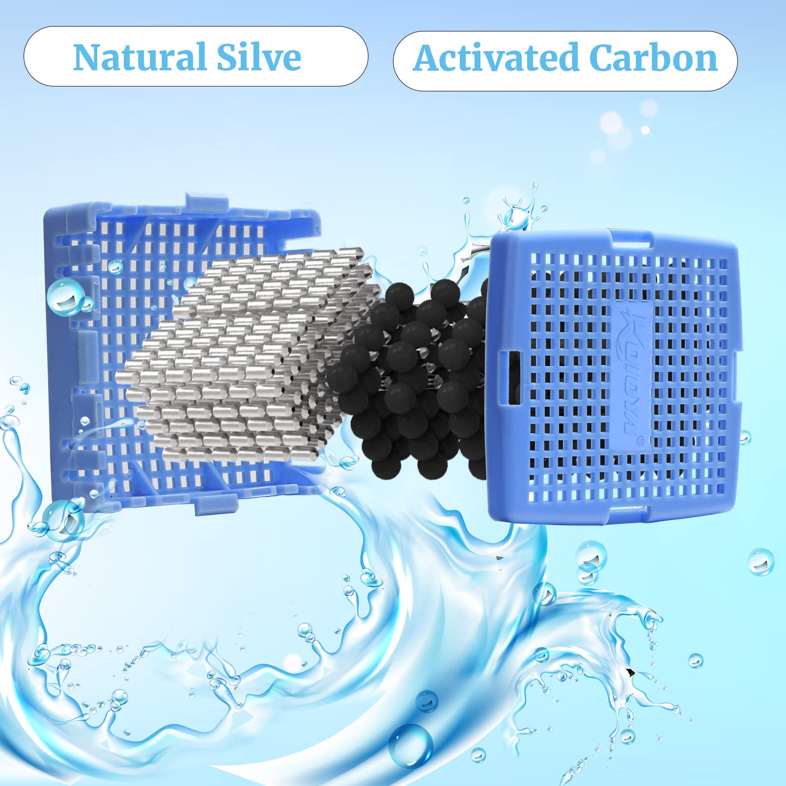 KOIOYA silver-enhanced filter helps reduce odors in spa water.