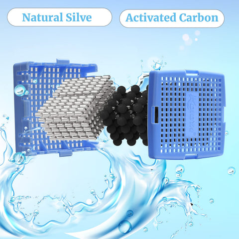 KOIOYA silver-enhanced filter helps reduce odors in spa water.