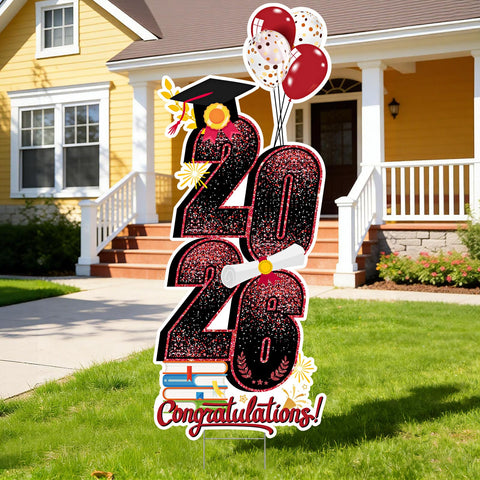 KOITHE 2026 graduation yard sign stands 3.5 feet tall for high-visibility curbside impact.