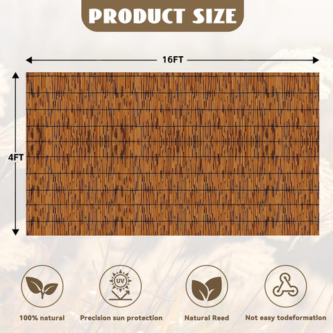 KOIUEYW bamboo curtain for patio installation demonstrates easy setup.
