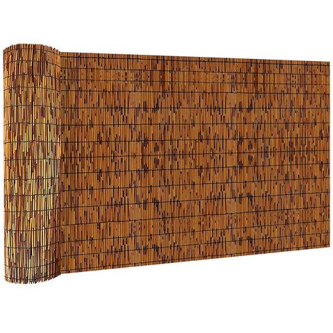 KOIUEYW reed fencing roll close-up shows natural texture for outdoor privacy.