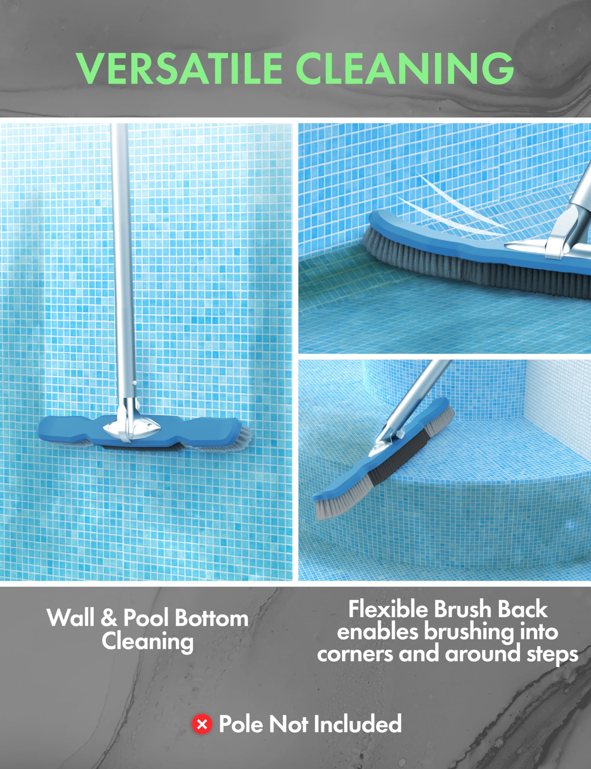 Kokido Kemano aluminum skeleton emphasizes lightweight durability during cleaning.