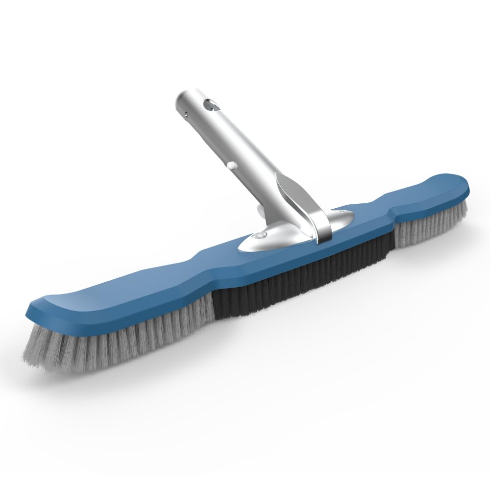 Kokido Kemano heavy-duty pool brush head front view shows durable design for thorough pool wall cleaning.