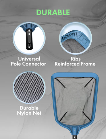 Kokido KEMANO Pro nylon mesh skimmer for durable debris pickup.