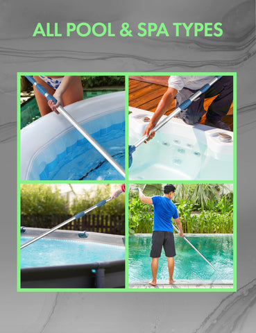 Kokido KEMANO vacuum-compatible pole supports lifting a water-filled vacuum