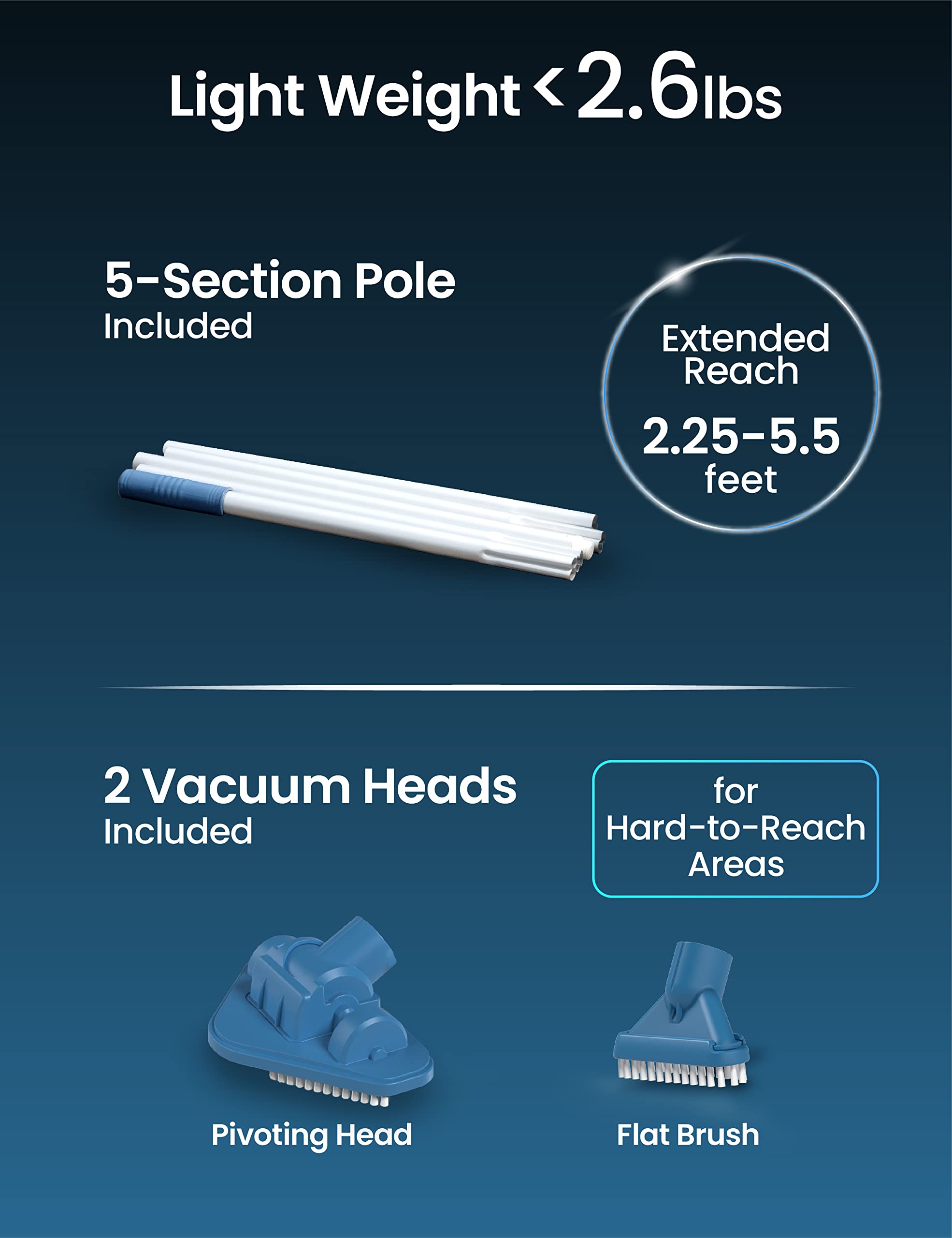 Kokido XV110 IPX8 waterproof design allows safe submersion cleaning