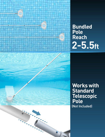 Kokido XV410 5-section extendable pole reaches up to 5.5 feet