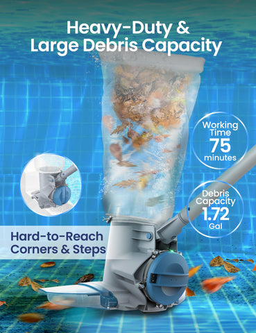 Kokido XV910 Powerblade technology boosts water flow for faster cleaning