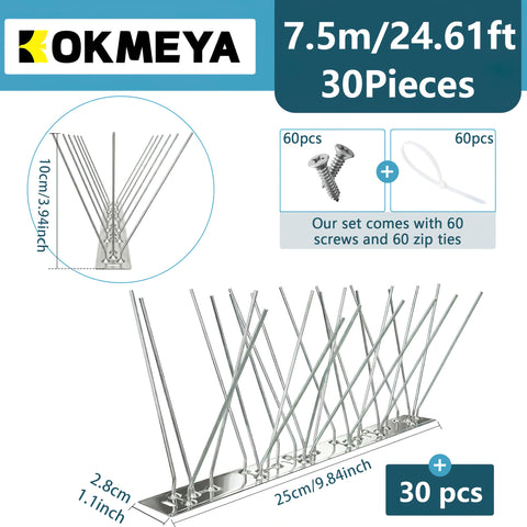 KOKMEYA bird spikes on window sill to protect against nesting.