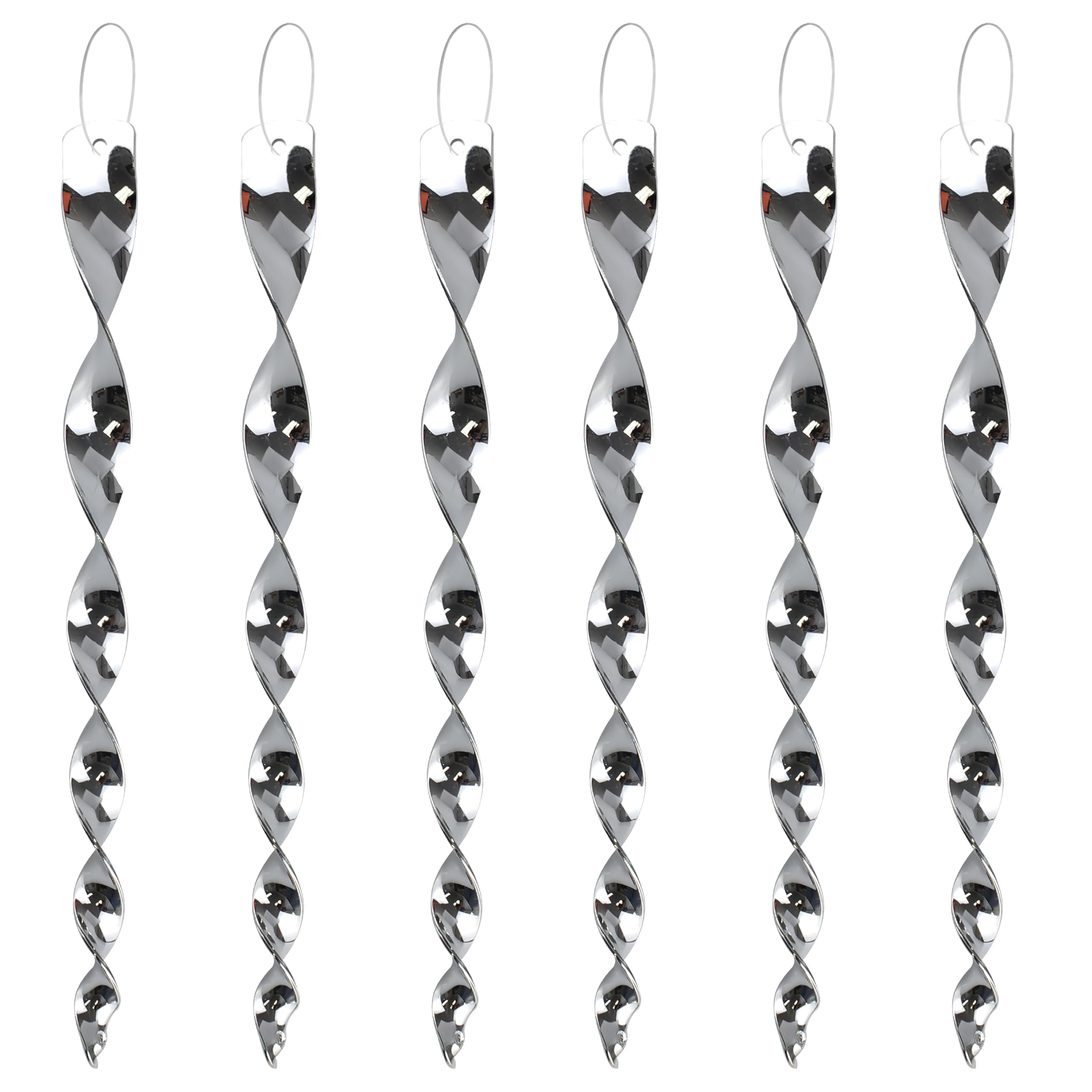 KOKMEYA Bird Scare Rods silver spirals rotate in sun to deter birds