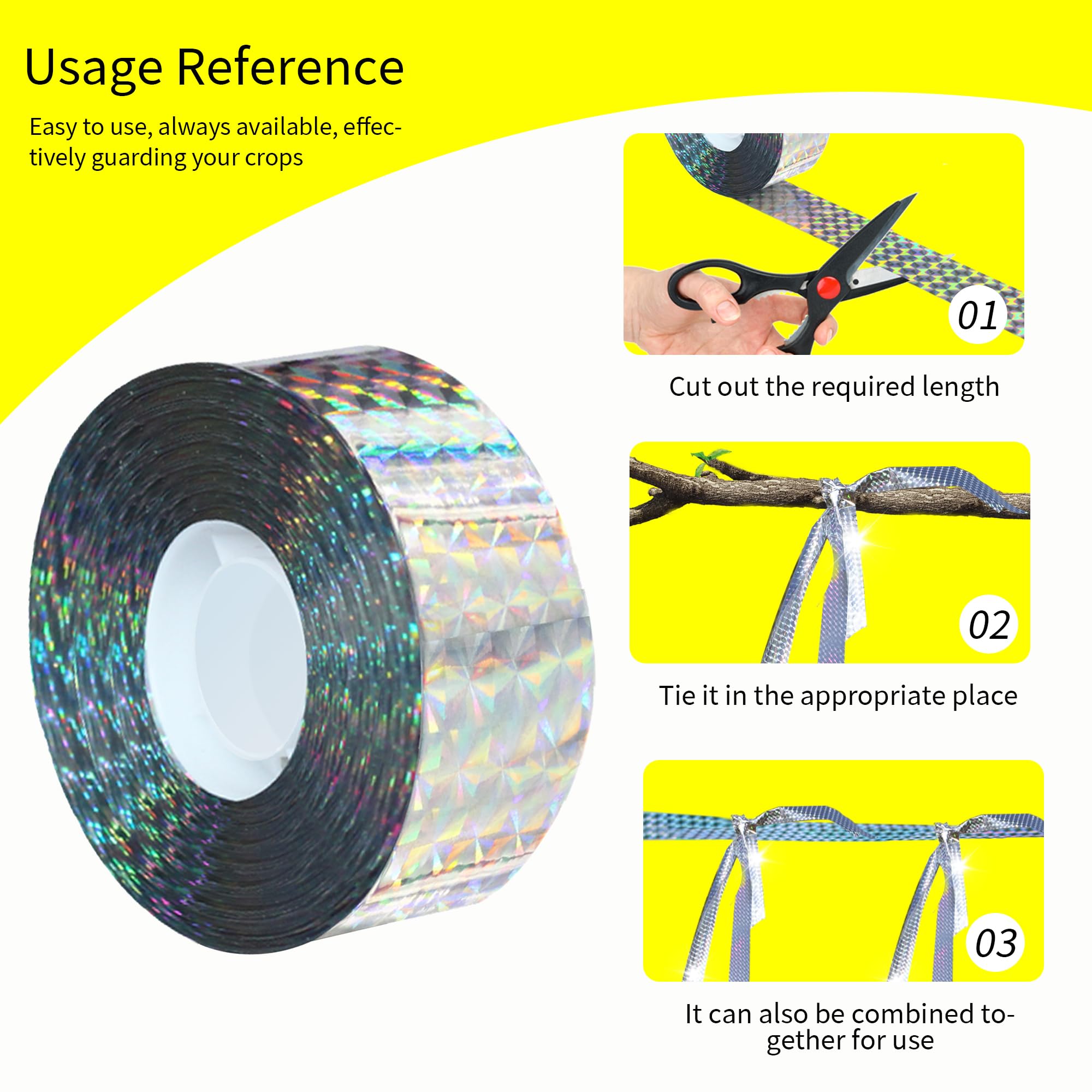 KOKMEYA reflective tape tied to fences reduces bird visits