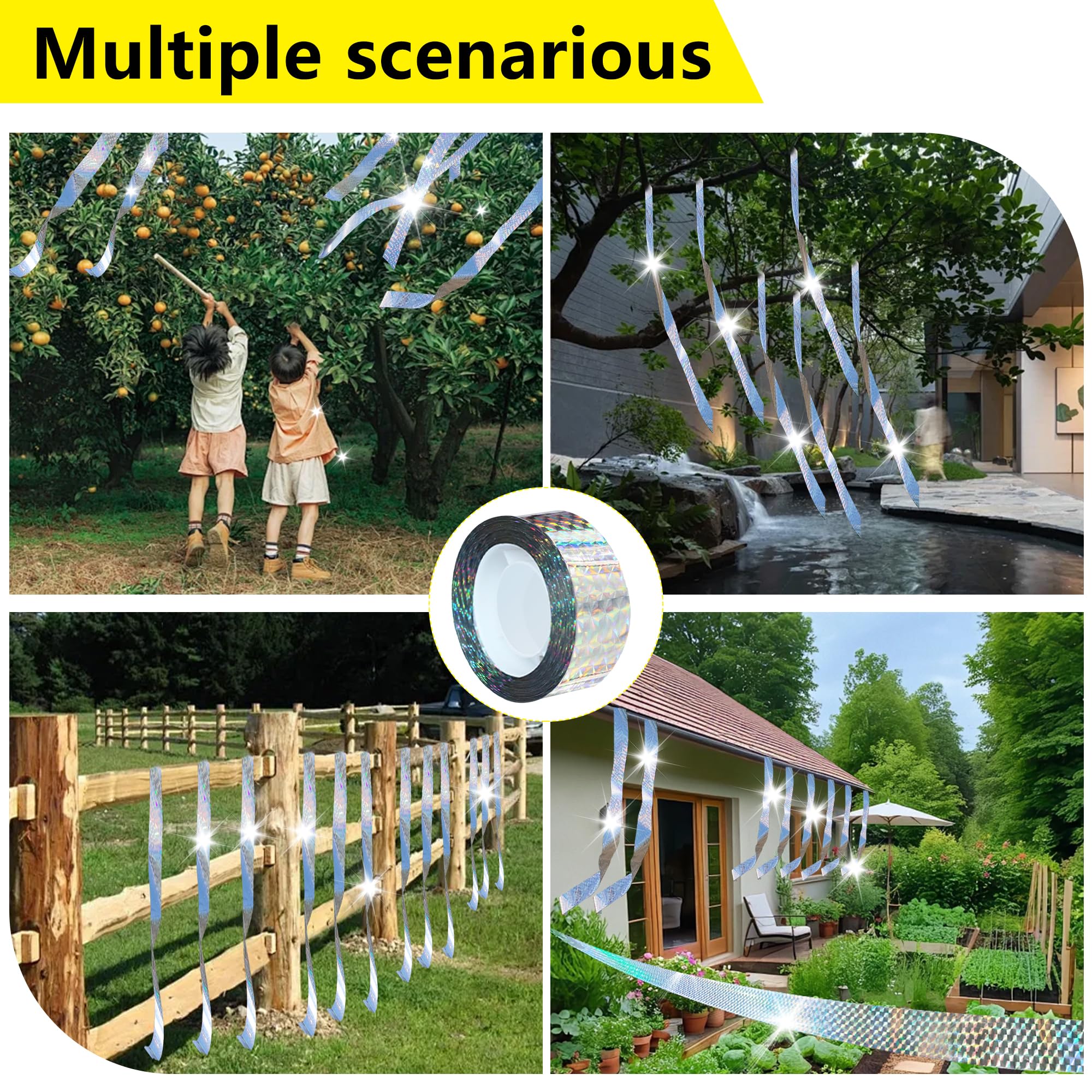 KOKMEYA reflective tape doubles as decorative garden accent