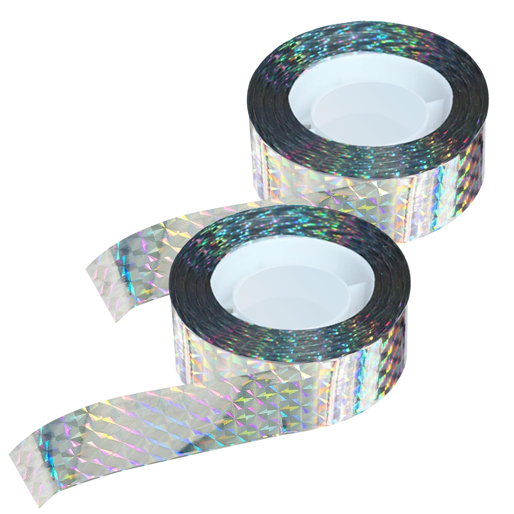 KOKMEYA double-sided bird scare tape on two rolls reflecting sunlight to deter birds
