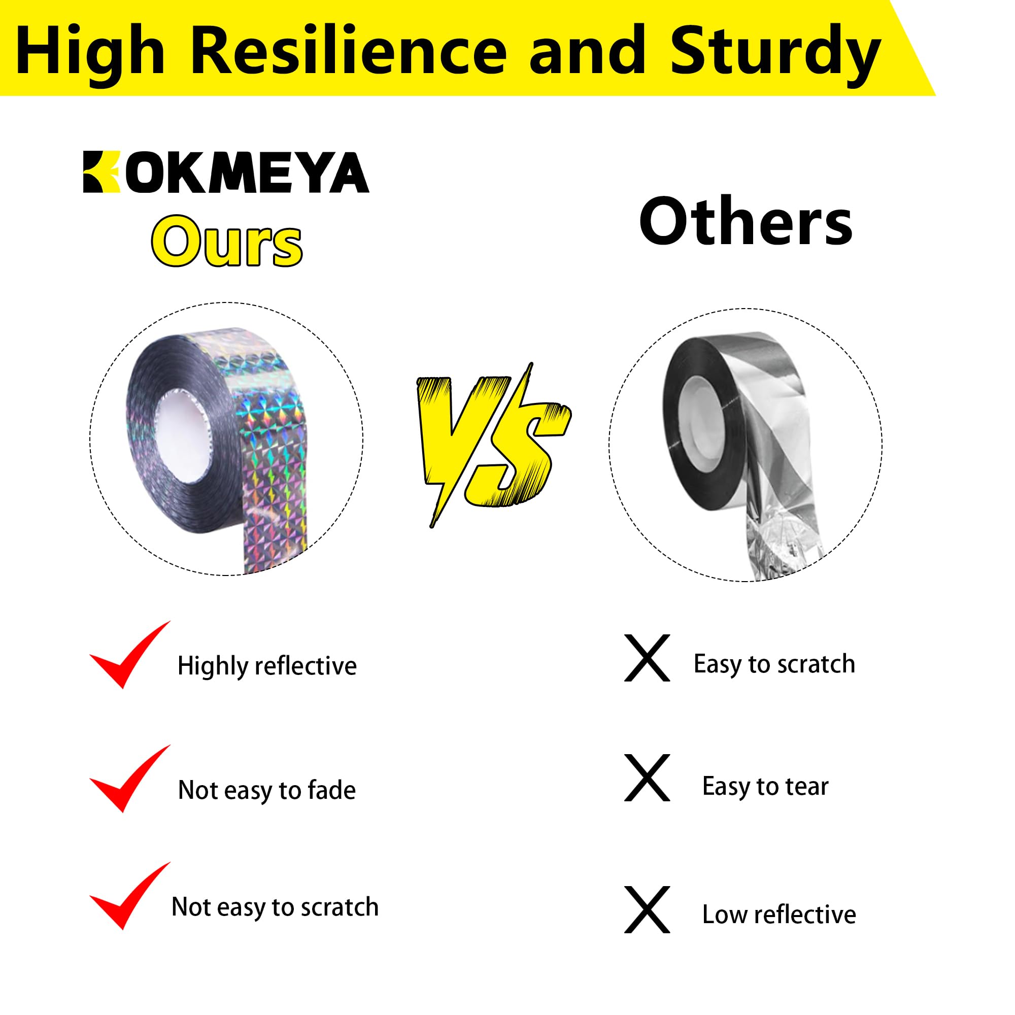 KOKMEYA tape is UV resistant and waterproof for year round use